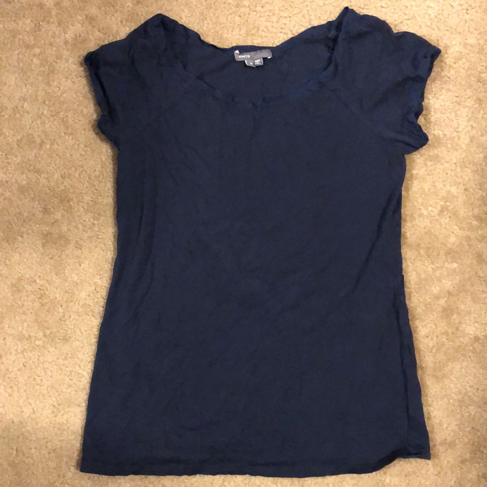 Navy blue Vince tee shirt. Super soft